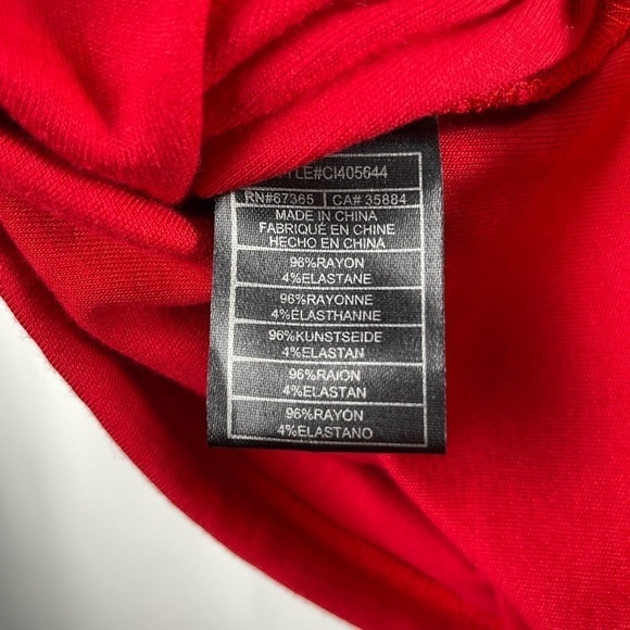 Cupcakes and Cashmere Erick Knit Faux Wrap Top in Red Size Small - Picture 4 of 7